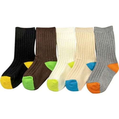 2021 New Summer Colour Matching Unisex Striped Socks for Children Soft Comfortable Strong Elasticity