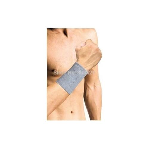 WholeSale 300pcs/lot nano far infrared thermal lycra sweat Bamboo Charcoal Elastic Arthritis Wrist Sleeve Brace Support