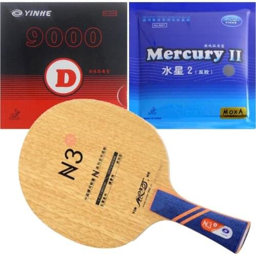 Original Pro Table Tennis Racket Galaxy Yinhe N9swith Galaxy 9000D and Mercury II Long Shakehand FL