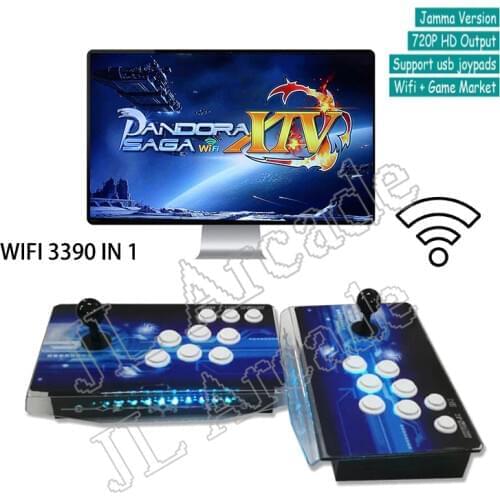 Pandora Saga Box 14 Arcade Multigame PCB Board Motherboard Free Play Coin HD Video Save Function 3D and 3P 4P Retro console