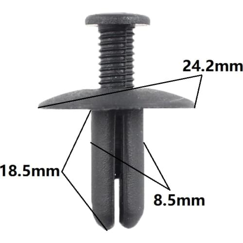 Plastic screw push in 8.5mm expansion retaining clip panle trim universal car fastener