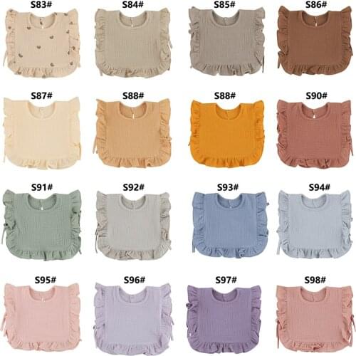 B2EB Baby Feeding Drool Bib Infants Lace Saliva Towel Soft Cotton Burp Cloth for Newborn Toddler