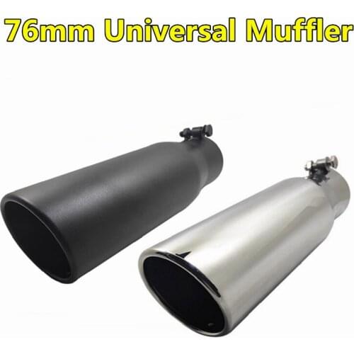 Car-styling Universal 76mm Stainless Steel Muffler Car Exhaust System Tip Pipe Auto Accessories Modified For CRV H6 Camry Yaris