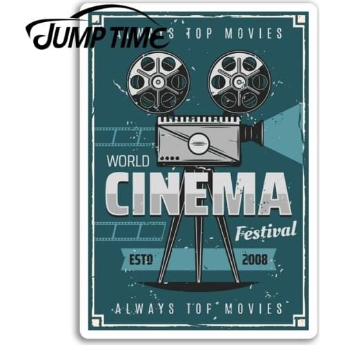 Jump Time for Vintage Cinema Vinyl Stickers Film Movie Cool Sticker Laptop Decal Rear Windshield Waterproof Car Accessories
