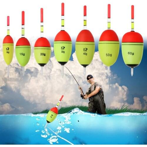High Quality EVA Luminous Fishing Night Float Light Stick Foam Plastic Bobber Sea Rock Fishing Striking Floats Fishing Accessory