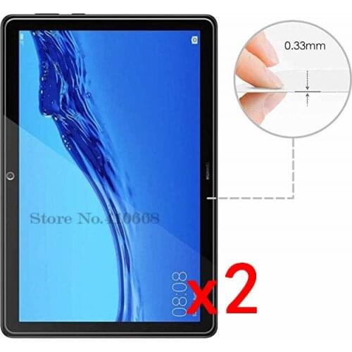 2X 9H Tempered Glass For Huawei Mediapad T5 10 10.1 AGS2-W09/L09/L03/W19 Tablet Screen Protector Toughened Protective Film Guard