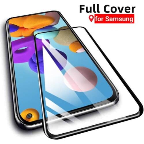 Protective Glass For Samsung Galaxy Note 20 Ultra 10 Plus S21 S20 Ultra Plus 9 8 S9 S8 FE Screen Protector 9D Glass Full Cover