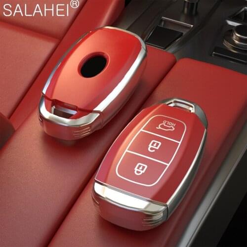 TPU Protection Car Key Case Cover Shell For Hyundai i30 Ix35 Kona Encino Solaris Azera Accent TM Palisade Santa Fe Auto Interior