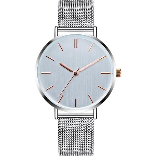 Minimalist Style Ladies Quartz Watch With Metal Strap