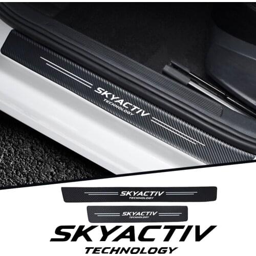 4pcs Car Accessories Interior Threshold Skyactive Car Sticker for Mazda 2 3 5 6 8 Cx3 Cx4 Cx5 Cx7 Cx8 Cx9 Cx30 Mx5 Rx8
