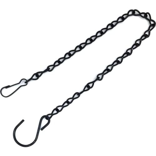 10pcs Black Hanging Chains Flower Pot Basket Bird Feeders Planters Lanterns And Ornaments Garden Plant Hangers