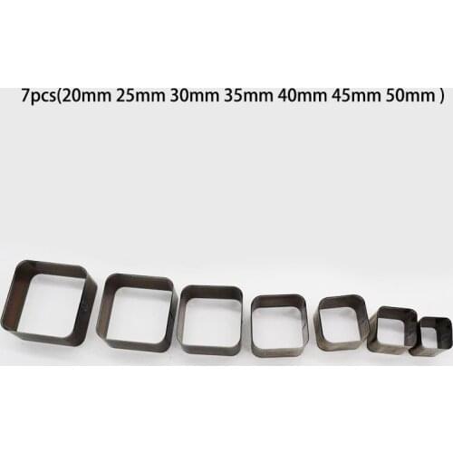 7pcs/set Japan Steel Blade Rule Die Cut Steel Punch Square Cutting Mold Wood Dies for Leather Cutter for Leather Craf