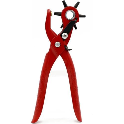 9 inch 5 Hole Size Sewing Leather Belt Hole Puncher Pliers Hook Clamp 2/2.5/3/3.5/4/4.5MM Punch Size For Punching Hole Forceps