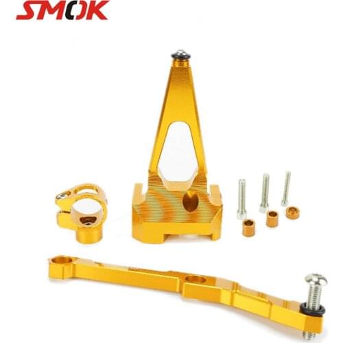 SMOK Motorcycle CNC Aluminum Adjustable Steering Damper Stabilizer Bracket Kit For Yamaha MT-09 MT 09 MT09 FZ-09 FZ09 2013-2017