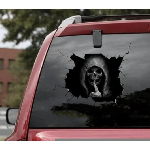 Car Styling Horror Silent Skull Sticker for toyota Sequoia Fortuner Sequoia Tundra Tacoma 4Runne