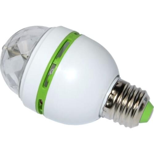 Free Shipping 2pcs/lot Colorfull 3w E27 Rgb Led Bulb Crystal Stage LightLaser Projector Moving Head Dj Rotating Disco Dance