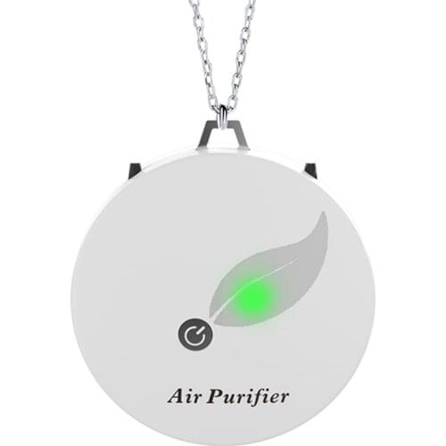 Air Purifier Household Negative Ion Air Purifier, Portable Necklace, for Adults and Children White