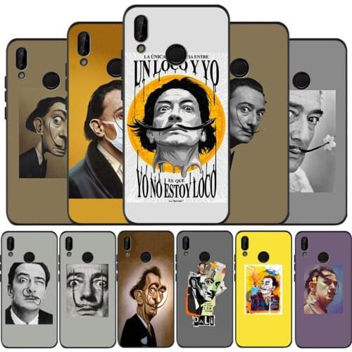Alvador Dali black Phone Case for huawei P40 P30 P20 P10 Pro P9 Lite nova 4E 6SE Psmart 2 2019 Y6 9 Prime cover