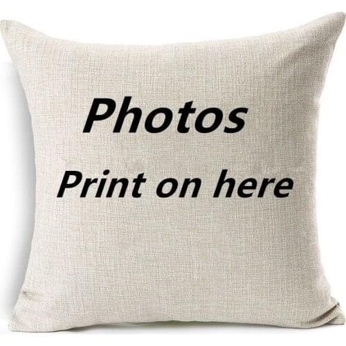 Design Picture Here Print One Side Pet Wedding Personal Life Photo Customize Home Cushion Cover Pillowcase Throw Pillow Case