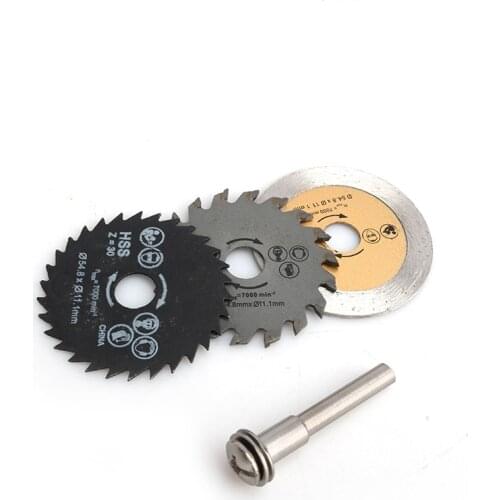 4pcs/set 11mm Circular Saw Blades Woodworking Rotary Tool Cutting Discs Mandrel 55mm Diameter range for rotary tools