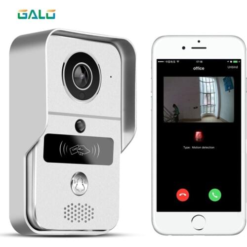WIFI Video Door Phone with Android ISO App/RFID & Code Keypad Doorbell support Electric Lock automatic gate opener System