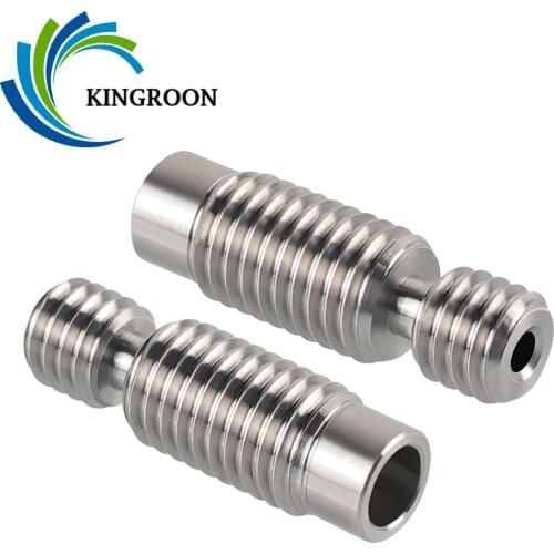 KINGROON 2pcs 4pcs 5pcs KP3S Titan Extruder Hotend Throat Stainless Steel M6 Thread 6*30mm For 1.75mm Filament 3D Printer Parts