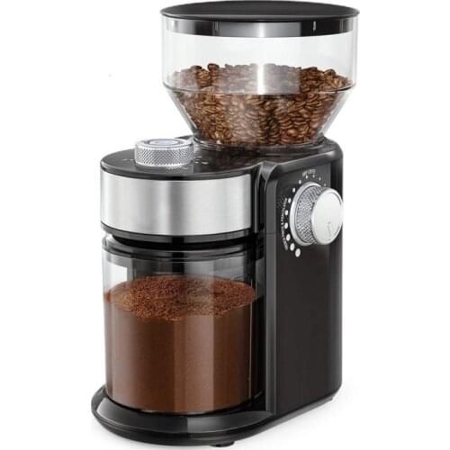 Electric Coffee Grinder Stainless Steel Grinding Disc Coffee Grinder Machine Coffee Flour Mill 18 Gear Thickness Adjustable 220V