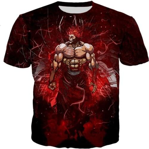 Anime Baki Hanma T-Shirt Summer Men Women 3D Printed Tshirts Casual Boy Girl Cartoon Fans Clothes Cool Birthday Party Gift Tops