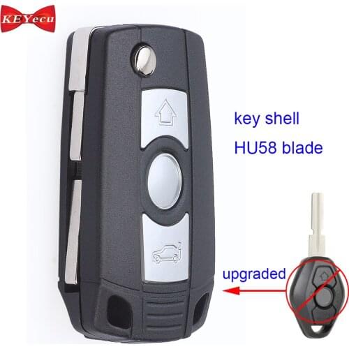 KEYECU for BMW 3 5 7 Series 330i 525i 325i E38 Upgraded Remote Key Shell Case LX8 FZV