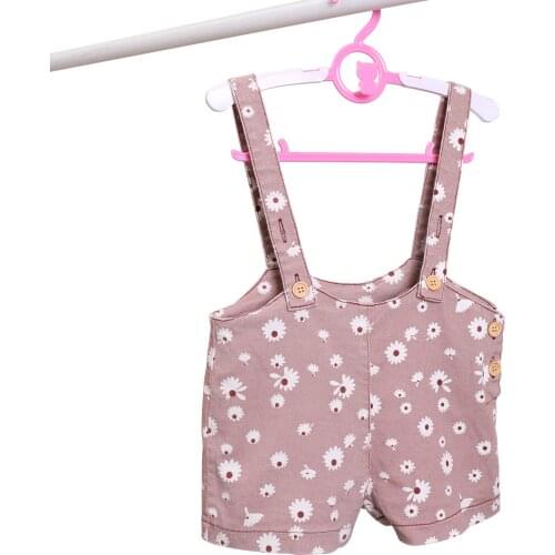 2021 New Baby Summer Girls Overalls Fashion Baby Shorts Cute Daisy Pattern Suspenders Overalls Fit 10-48 Months Baby