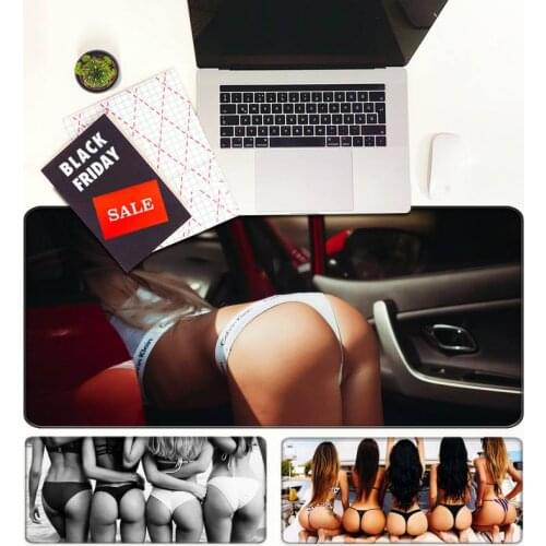 Sexy ass Underwear Bikini Woman girl Laptop Gaming Mice Mousepad Anti-slip Natural Rubber with Locking Edge Gaming Mouse Mat