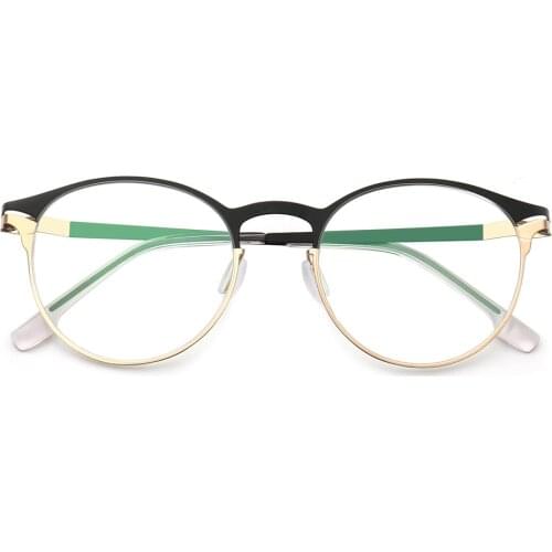 Titanium Alloy Round Glasses Men Ultralight Eye Glasses for Women Prescription Myopia Optical Eyeglasses Frame No screws Eyewea