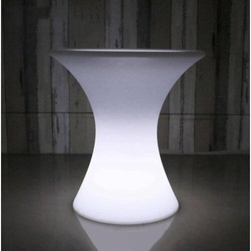 Hot selling small round table simple round table desk simple luminous furniture outdoor waterproof small coffee table for KTV