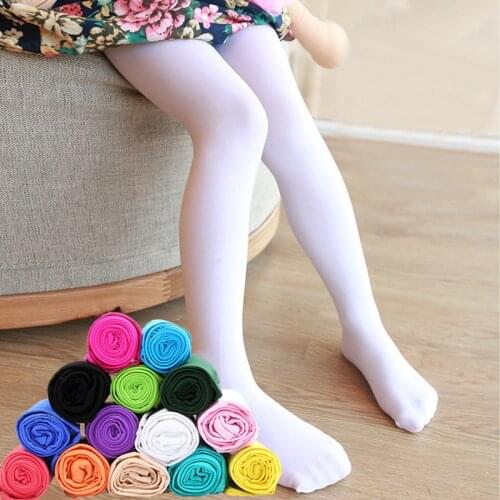 Summer Girls Leggings Baby Children Leggings Solid Toddler Classic Stretchy Dancing Stockings Kids Baby Leggings 1-14 Years