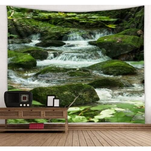 Woods Landscape Landscape Tapestry Wall Hanging Art Deco Blanket Curtain Hanging at Home Bedroom Living Room Decoration
