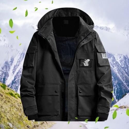 Winter Men Windbreak Plus Velvet Thick Warm Windproof Male Military Hooded Anorak Mens Jackets Bubble Coat SoftShell Outwear