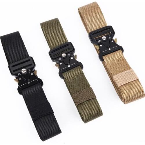 Male Tactical Military Canvas Belt Outdoor Tactical Belt Mens Military Nylon Belts Army Ceinture Hom 125cm Big Size Belt