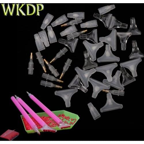 30/50PCS 5D DIY Diamond Painting Replacement Pen Tips Tool, Mosaic Cross Stitch, 3/6/9 Drill Pen Head Wholesale Supplies