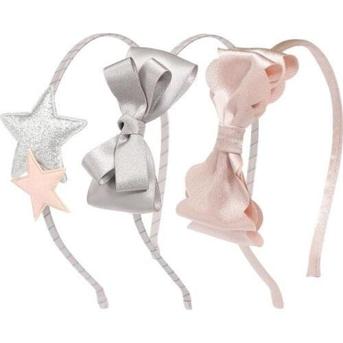 1 PCS Silk Bowknot Kids Hair Hoop Boutique Baby Hairbands Princess Headwear Girls Hair Accessories Children Hair Clasp Headbands