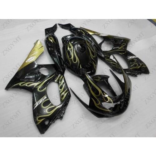 Fairings YZF 600R 1997 - 2007 Black Yellow Frame Full Body Kits for YAMAHA YZF600R 06 07 Fairing Thundercat 02 03