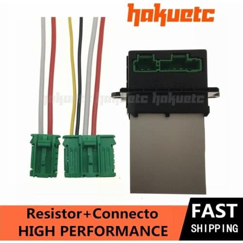 Heater Blower Resistor+Connector/Wire 6441.L2 7701207718 7701048390 For Renault Citroen C2 C3 C5 Peugeot 406 107 207 607