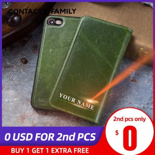 Detachable Magnetic Wallet Leather Flip Phone Case For iPhone 7 8 Card Slot Phone Cover Coque Full Body Business Back Cover