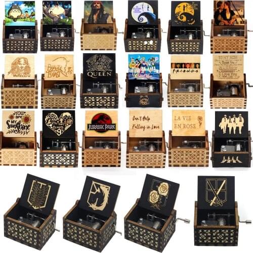 Attack on Giant Jurassic Park, Titanic Music Box Birthday Style Crank Christmas Day Halloween Gift