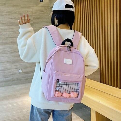 Women School Backpack for Teenage Girls 2020 Summer New Fashion Transparent Students Bookbag Cute Duck Small Backpack