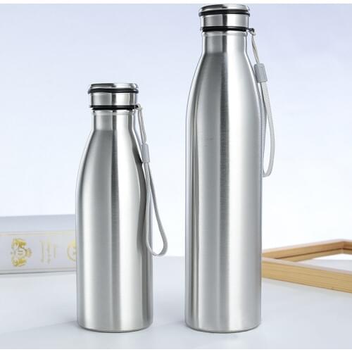650ml/ 1000ml Sports Water Bottles Insulated Single Layer Stainless Steel Perfect For Camping Hiking Cycling