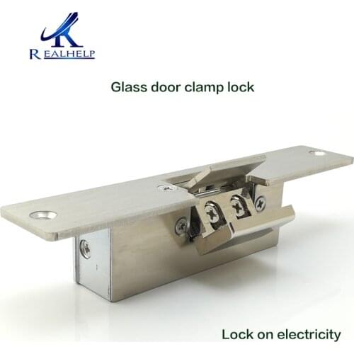 Glass Door Clamp Electric Lock Cathode Lock Door Frameless Glass Door Clamp 12V Normally Open and Close electric strikes