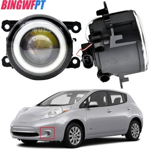 LED Fog Lights 12V for Nissan Leaf ZE0 2010 2011 2012 -2016 2017 Angel Eyes Daytime Running Lights Lens Fog Lights