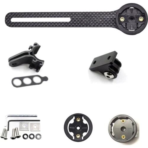 Bike Computer Mount Out Front Mount Carbon Fiber Bracket for Mountain Bike Road Bike