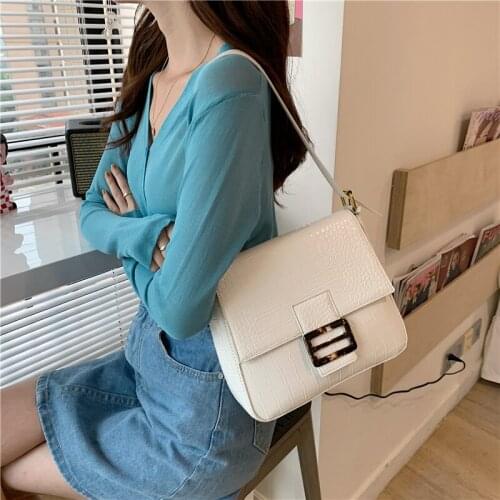 Vintage crocodile pattern women Shoulder Bags crossbody bags for Female handbag Casual bolsa feminine Alligator ladies hand bag