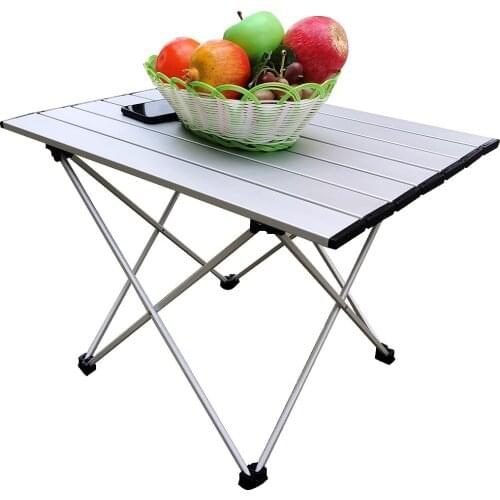 High Strength Aluminum Alloy Portable Table Cooking Fold Out Desk Board Picnic Small Lightweight Metal